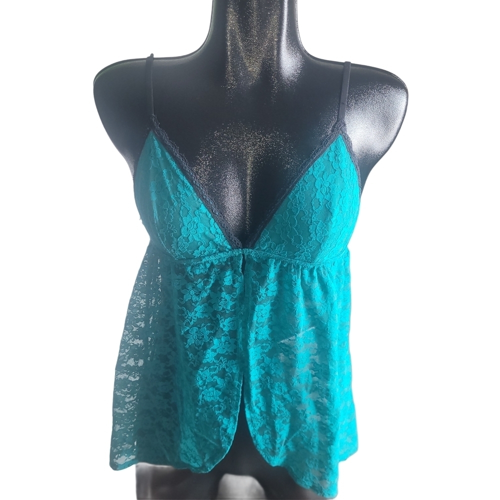 La Senza Lace Teal Lingerie Top Size M